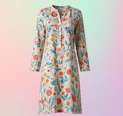 Printed Cotton Kurti with Pockets